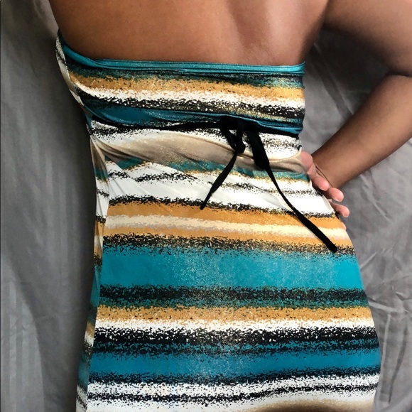 Horizontal striped casual dress - Picture 2 of 4